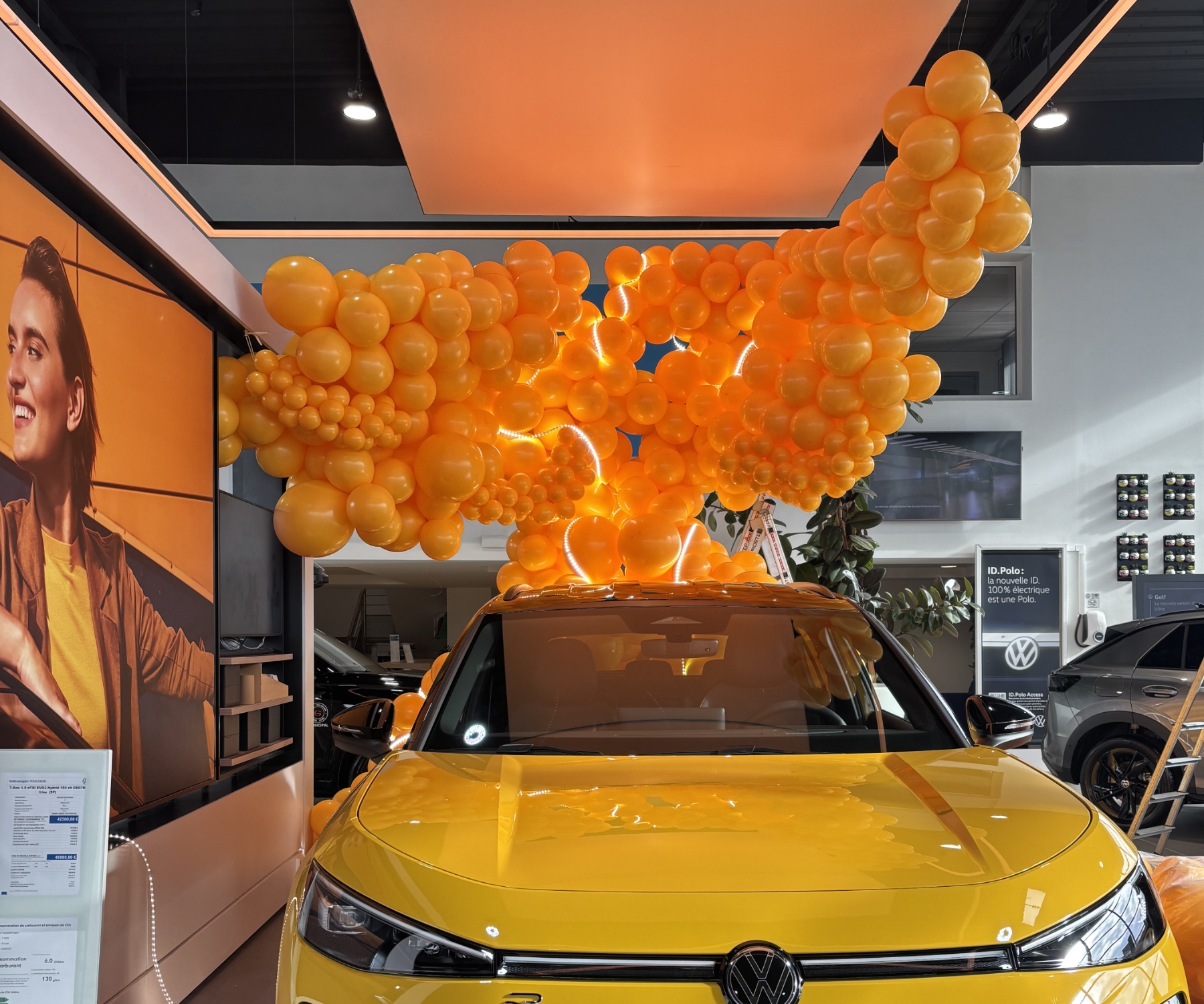 Décoration véhicule lancement produit Volkswagen
